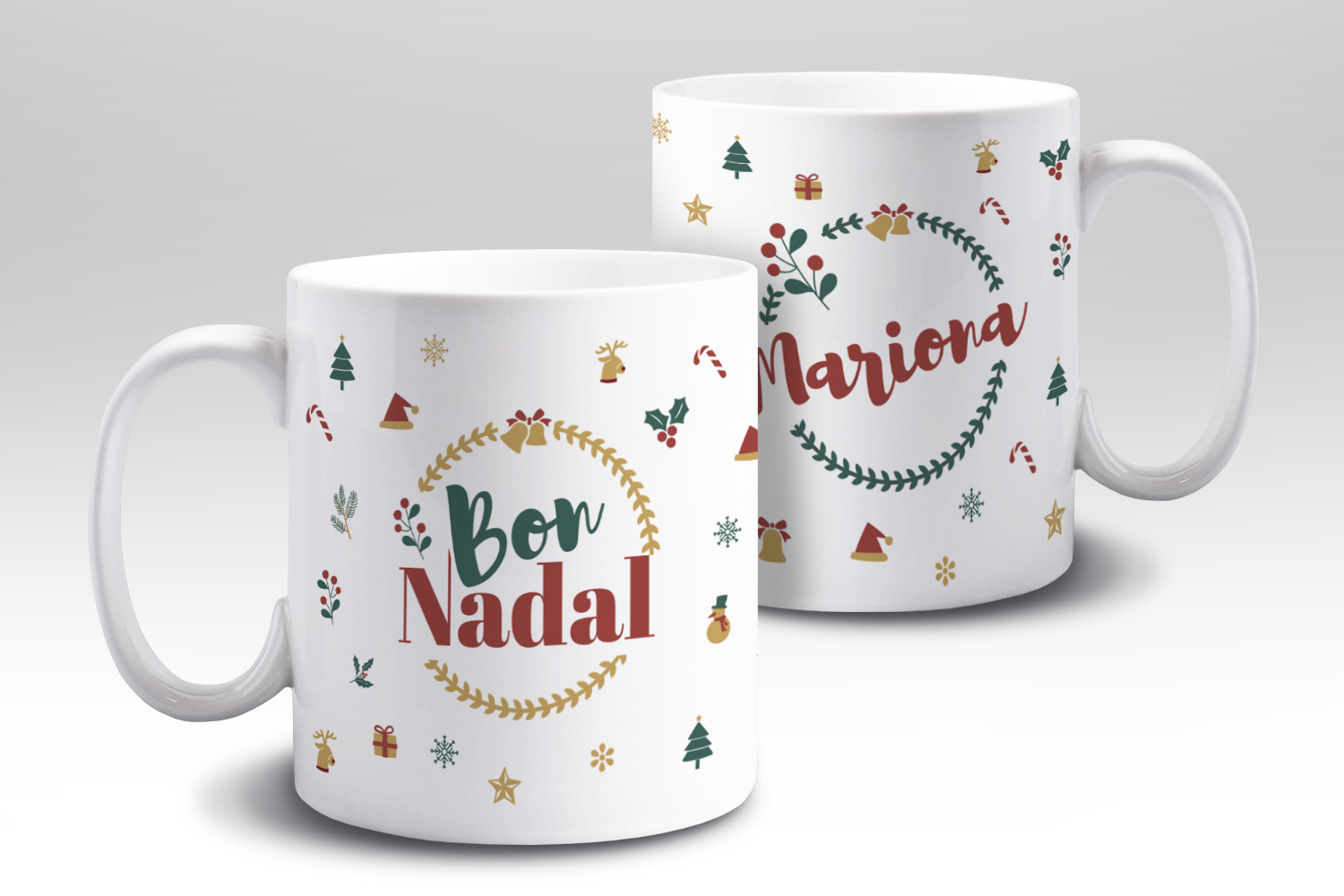 Taza Personalizada Feliz Navidad con Nombre y Foto - La Vida Es Algo Más