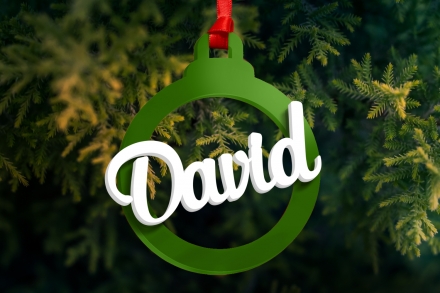 Bola de Navidad personalizada · Metacrilato verde