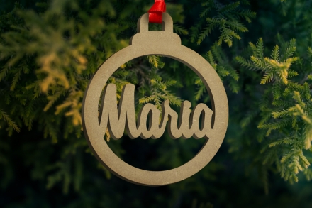 Bola de Nadal personalitzada · Cercle i nom