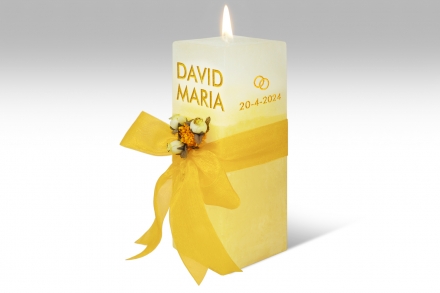 Espelma personalitzada per casament · 21,5 cm · Color Degradat